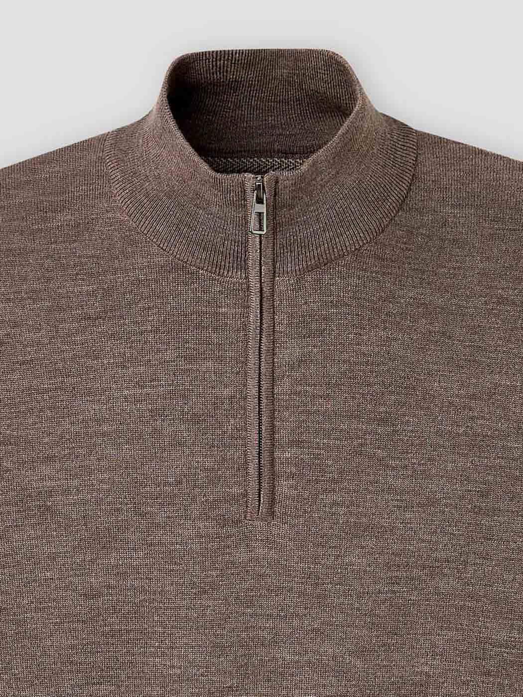 Pull col cheminée en laine Mérinos - DEVRED 1902
