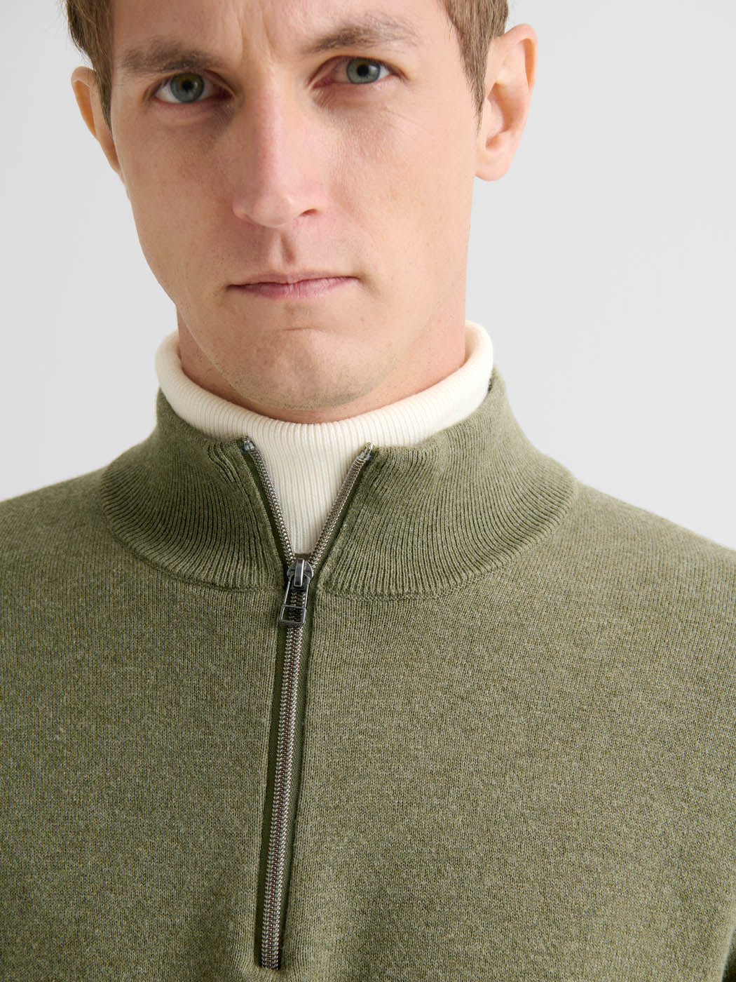 Pull zippé en coton cachemire - DEVRED 1902