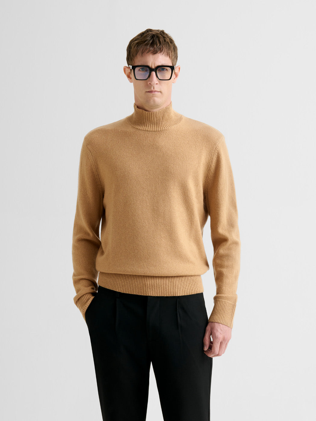 Pull col montant en laine et cachemire - DEVRED 1902