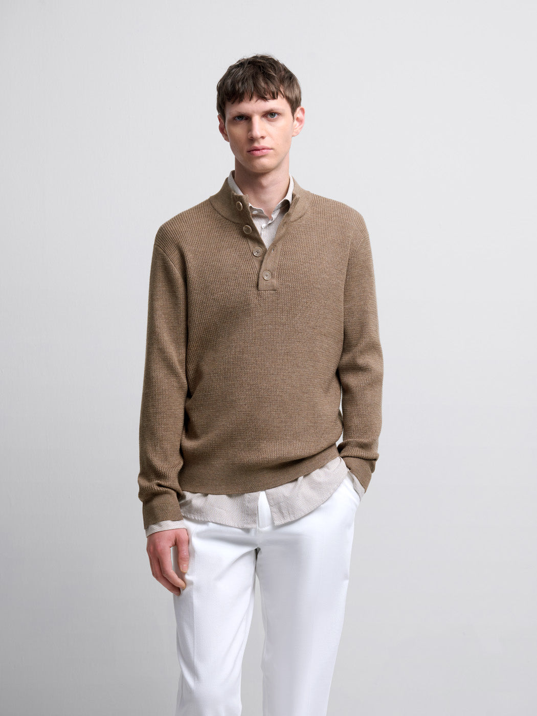 Pull col montant boutonné - DEVRED 1902