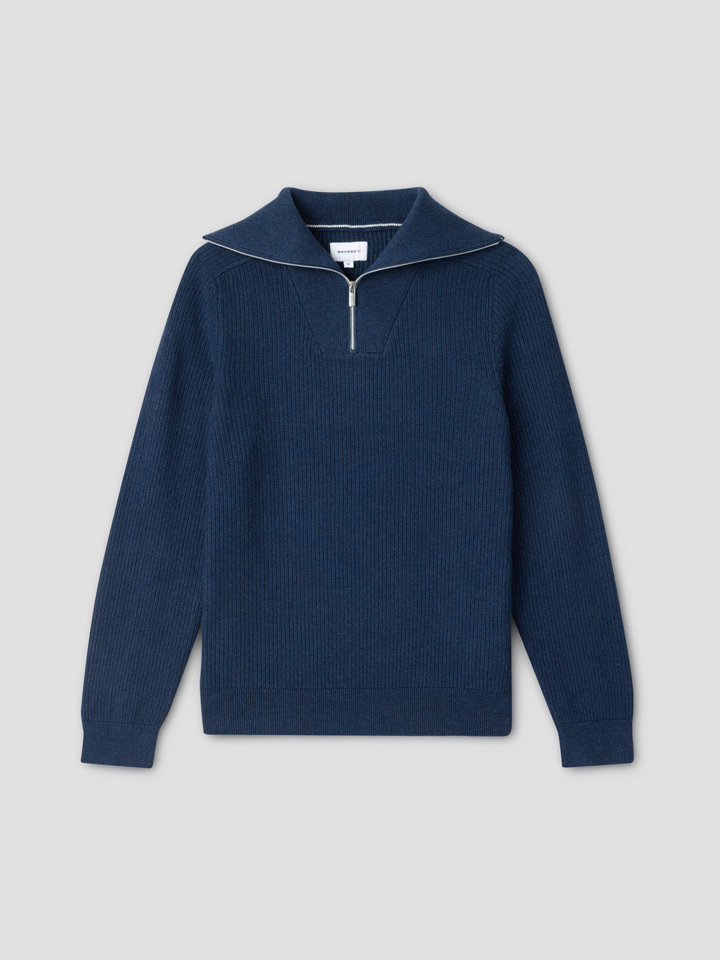Pull col camionneur zippé en coton bio - DEVRED 1902