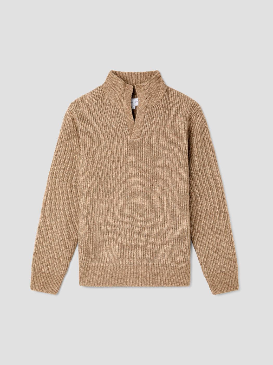 Pull col montant ouvert en maille perlée - DEVRED 1902
