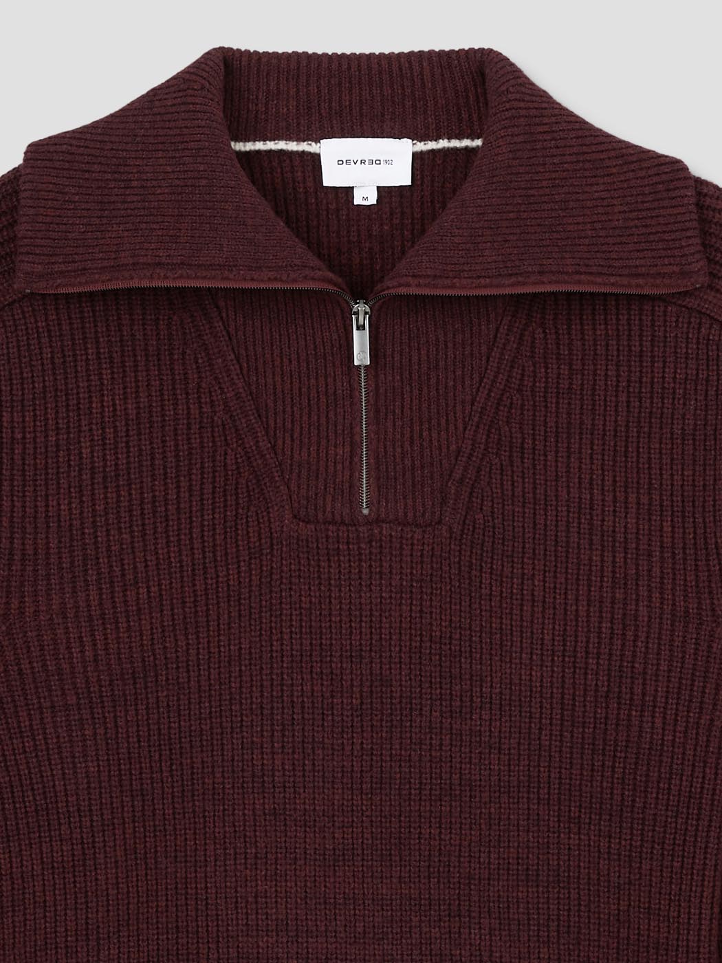 Pull col cheminée zippé en maille perlée - DEVRED 1902