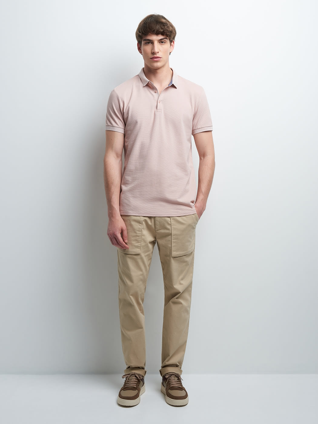 Polo à manches courtes en coton à motif - DEVRED 1902