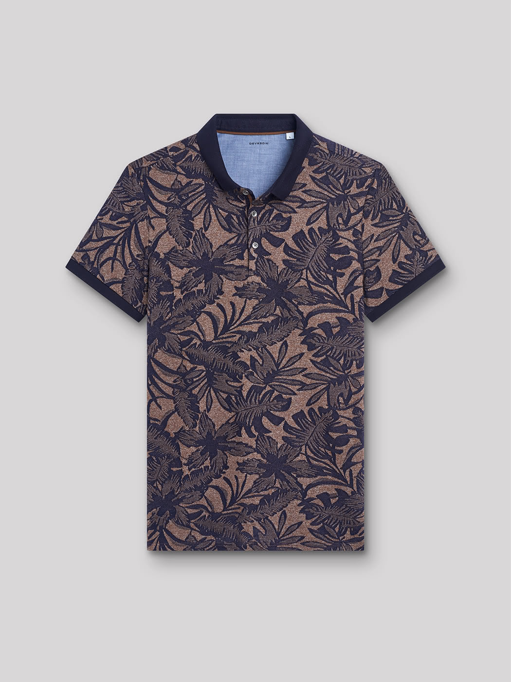 Polo manches courtes en coton fleuri - DEVRED 1902