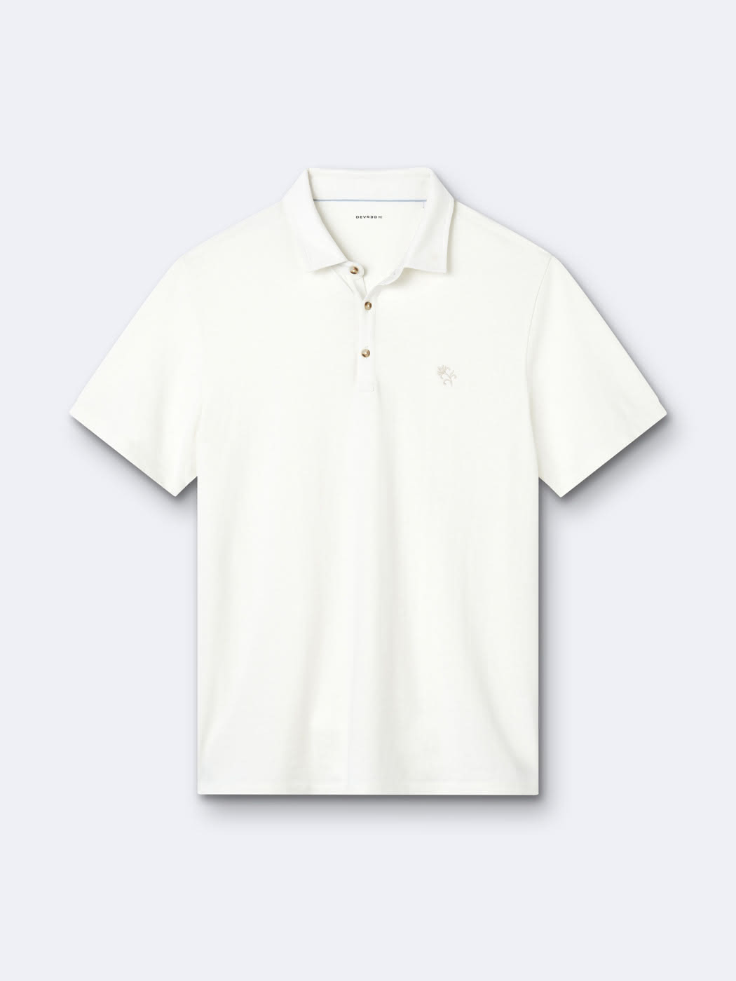 Polo manches courtes en coton-lin brodé - DEVRED 1902