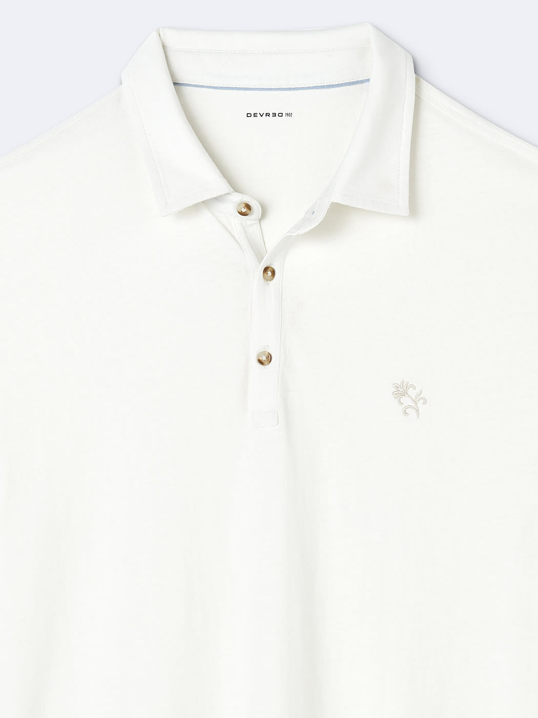 Polo manches courtes en coton-lin brodé - DEVRED 1902