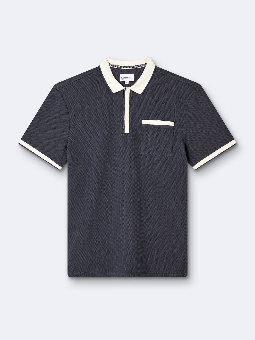 Polo manches courtes en coton bicolore - DEVRED 1902