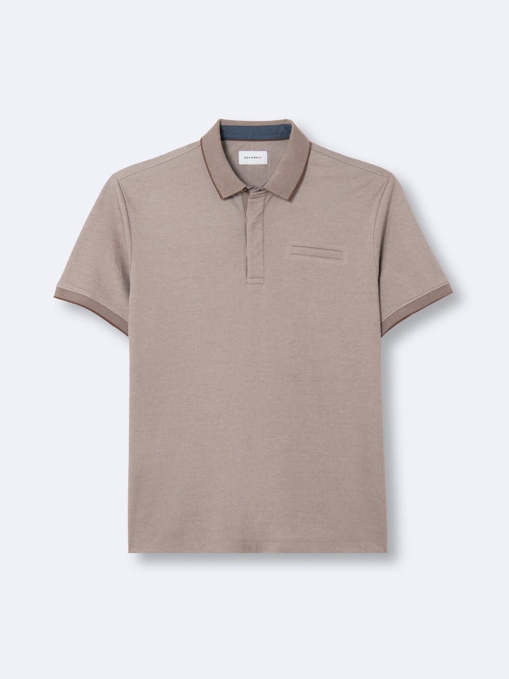 Polo manches courtes faux-uni en coton - DEVRED 1902