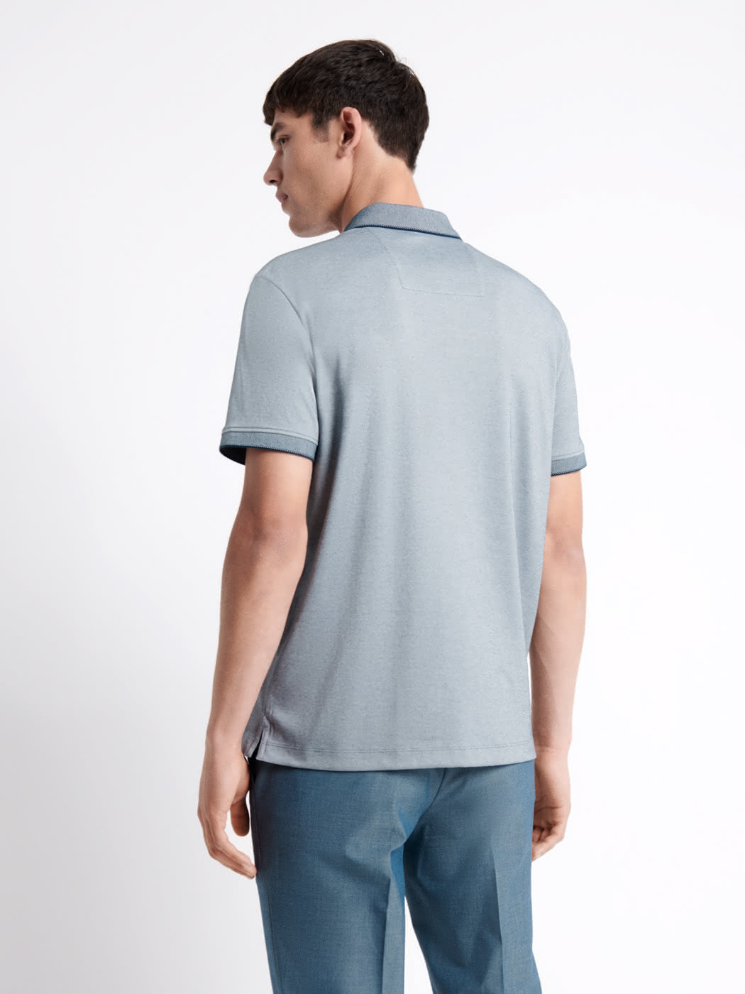 Polo manches courtes faux-uni en coton - DEVRED 1902
