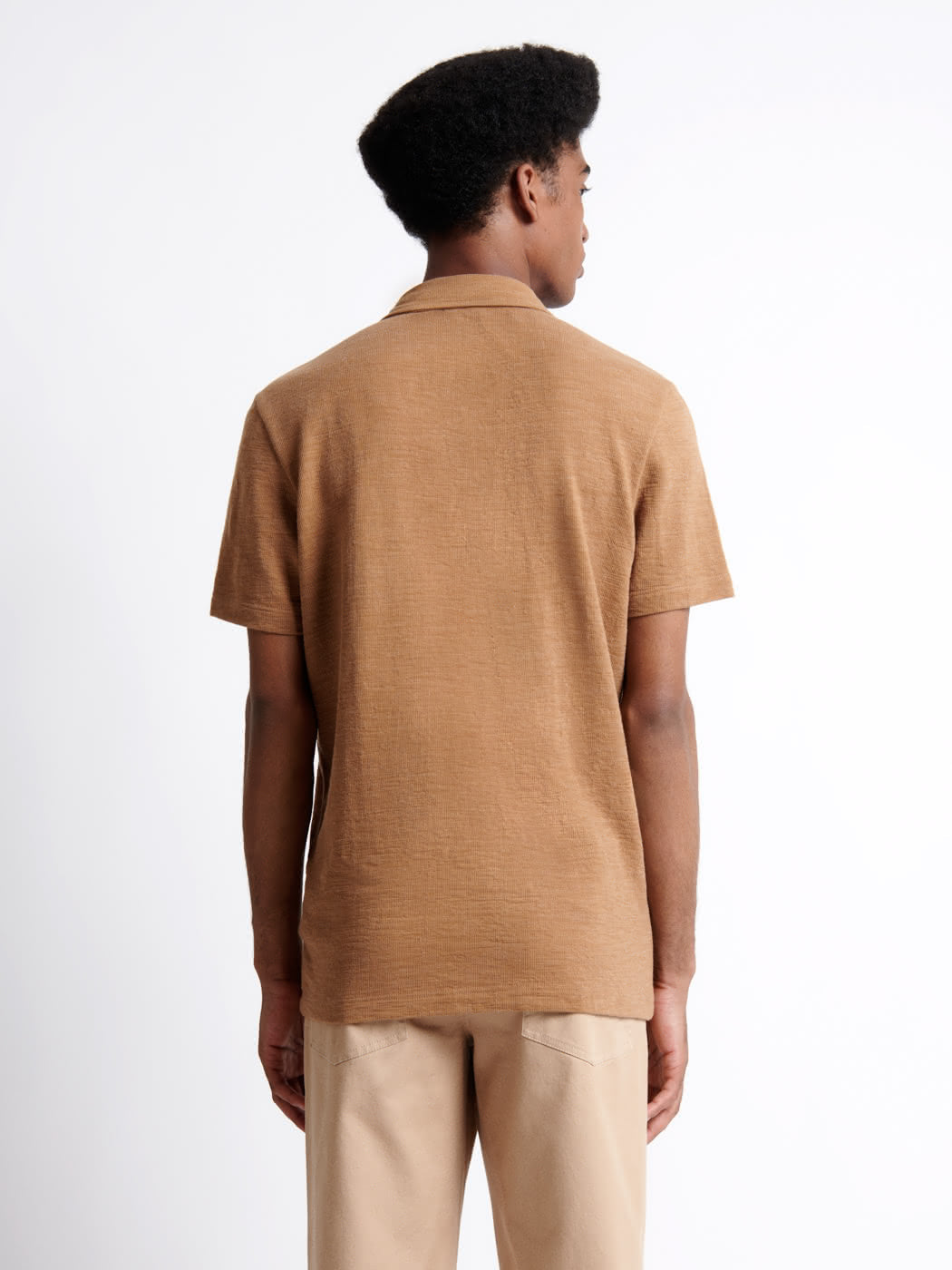 Polo manches courtes faux-uni en coton - DEVRED 1902