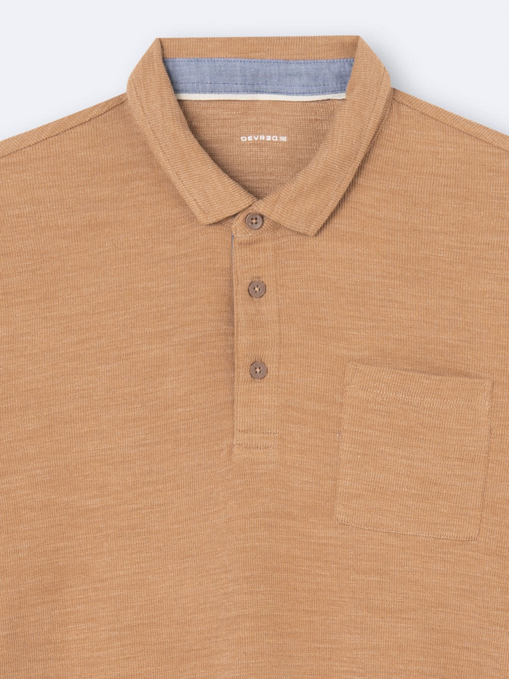 Polo manches courtes faux-uni en coton - DEVRED 1902