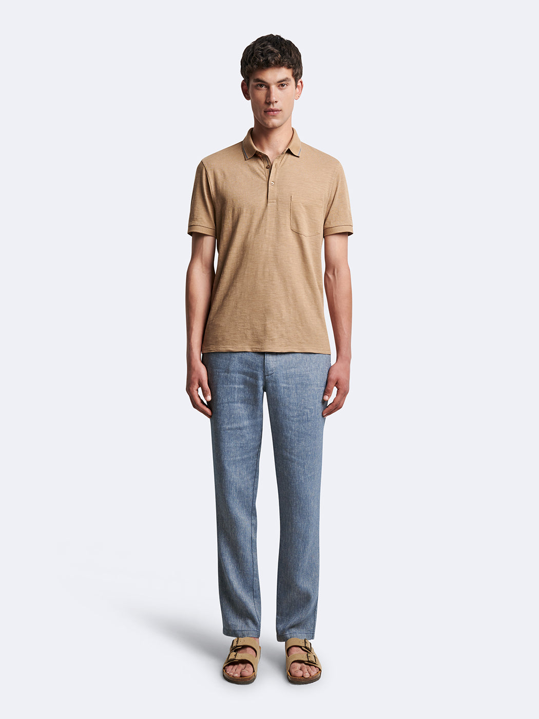 Polo manches courtes en coton faux-uni - DEVRED 1902