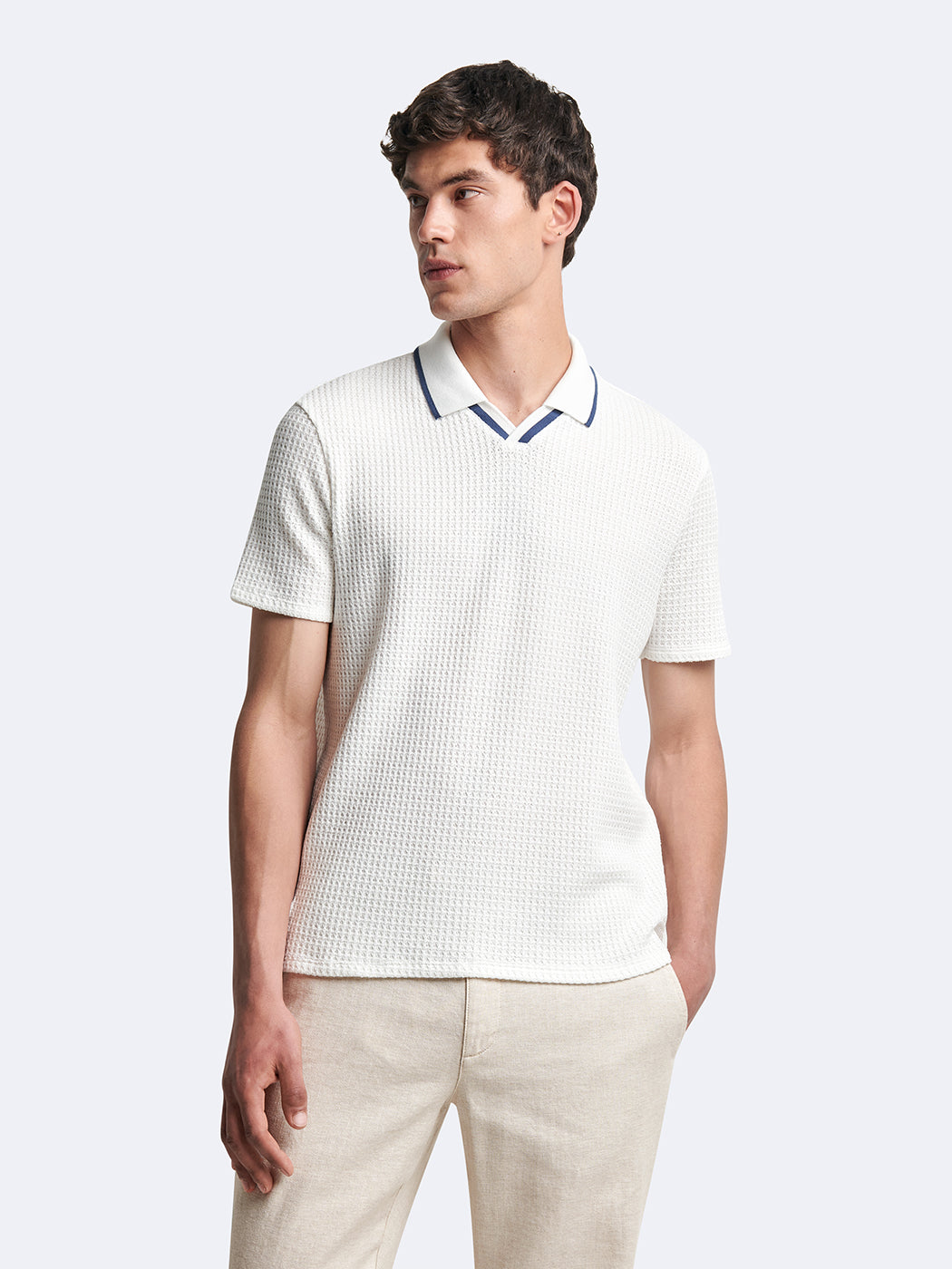 Polo manches courtes en coton col requin - DEVRED 1902