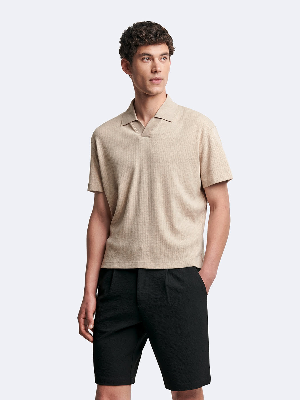 Polo manches courtes en coton col requin - DEVRED 1902