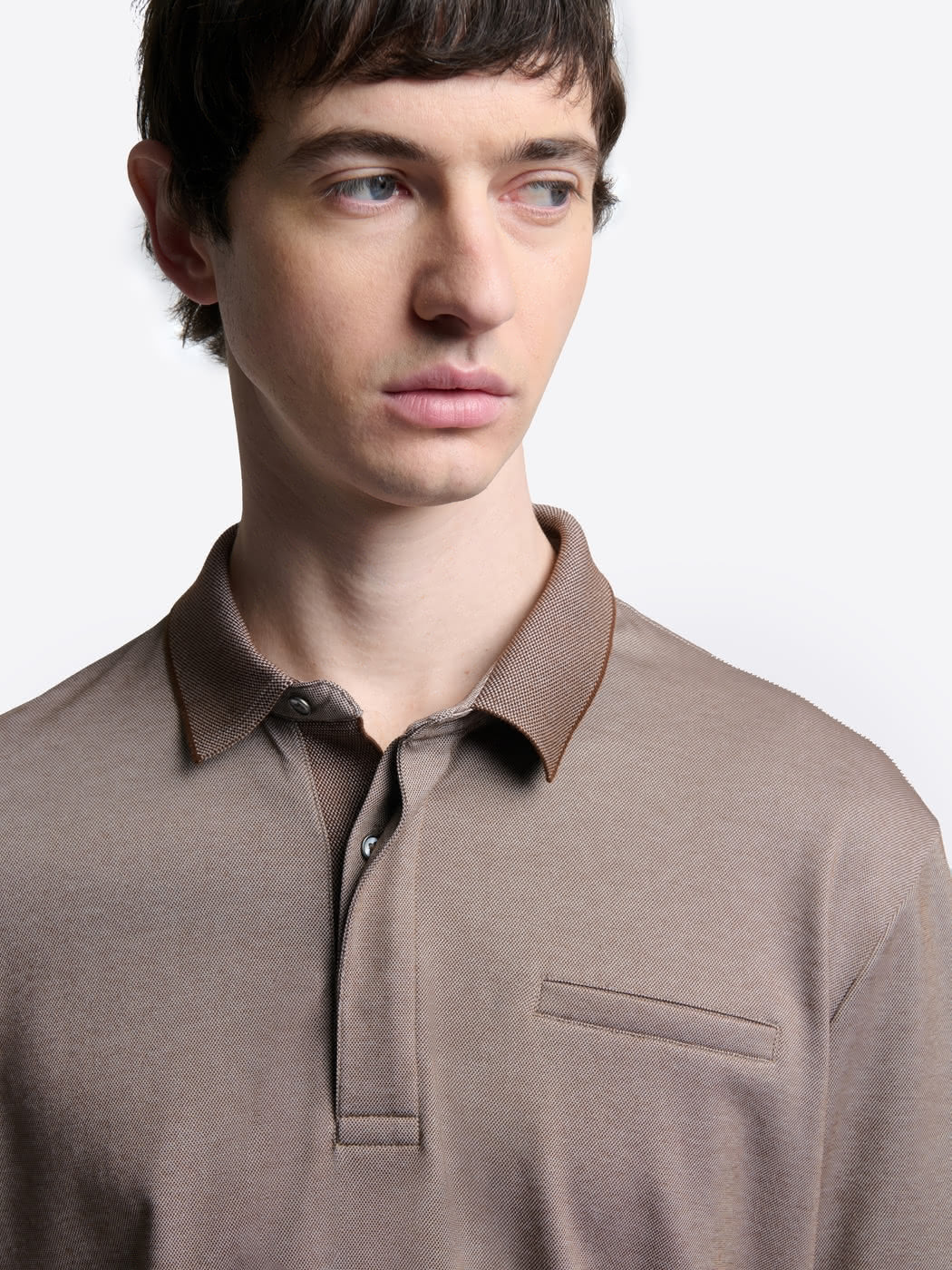 Polo col boutonné maille chinée - DEVRED 1902