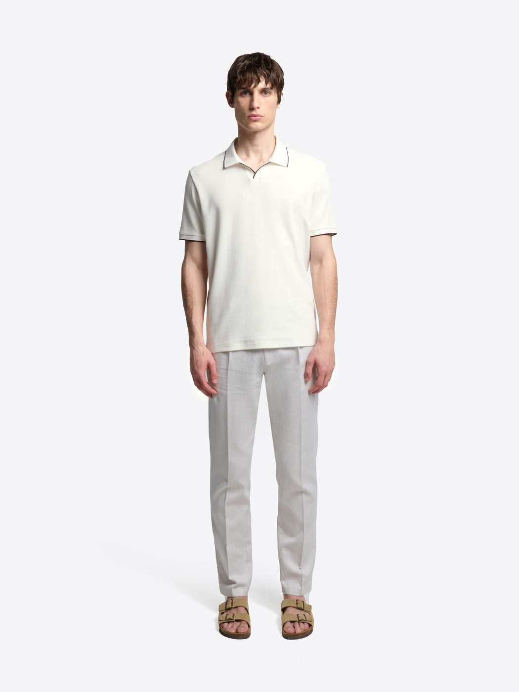 Polo col ouvert contrasté en coton - DEVRED 1902