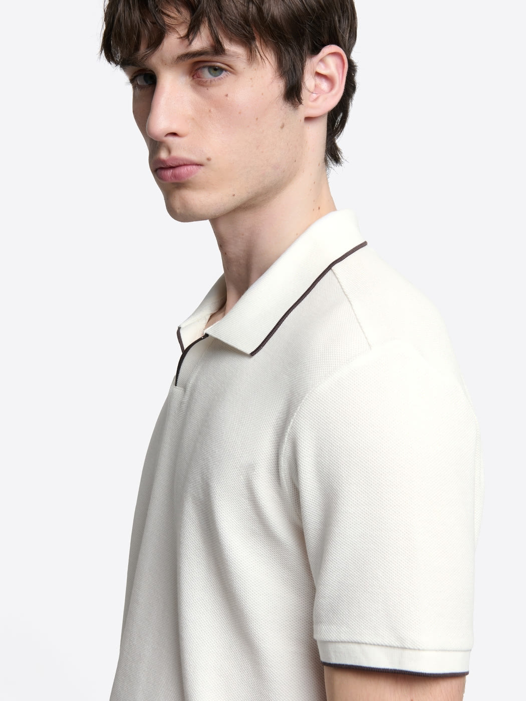 Polo col ouvert contrasté en coton - DEVRED 1902