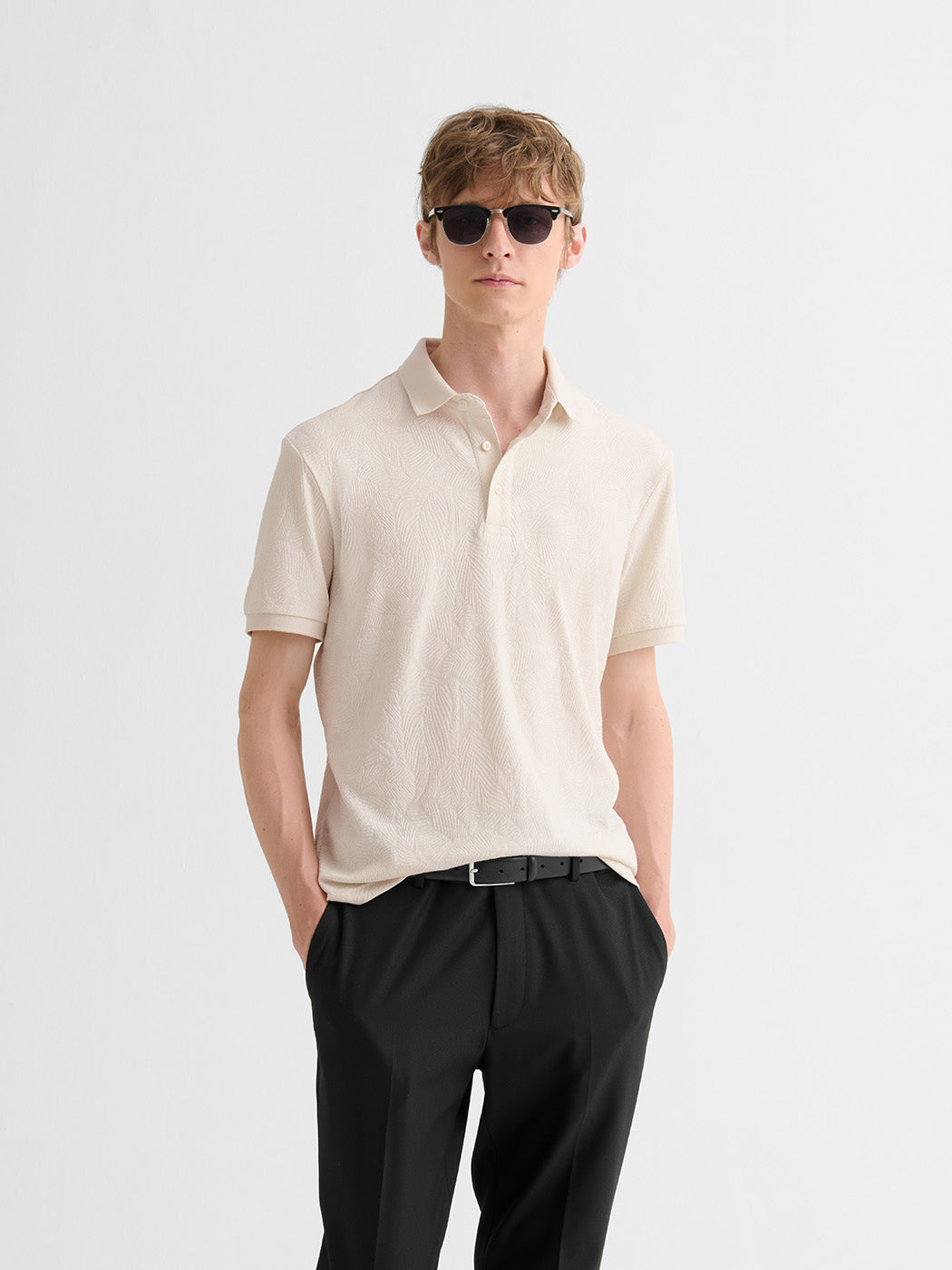 Polo boutonné en jacquard - DEVRED 1902