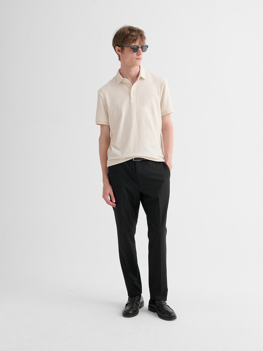 Polo boutonné en jacquard - DEVRED 1902