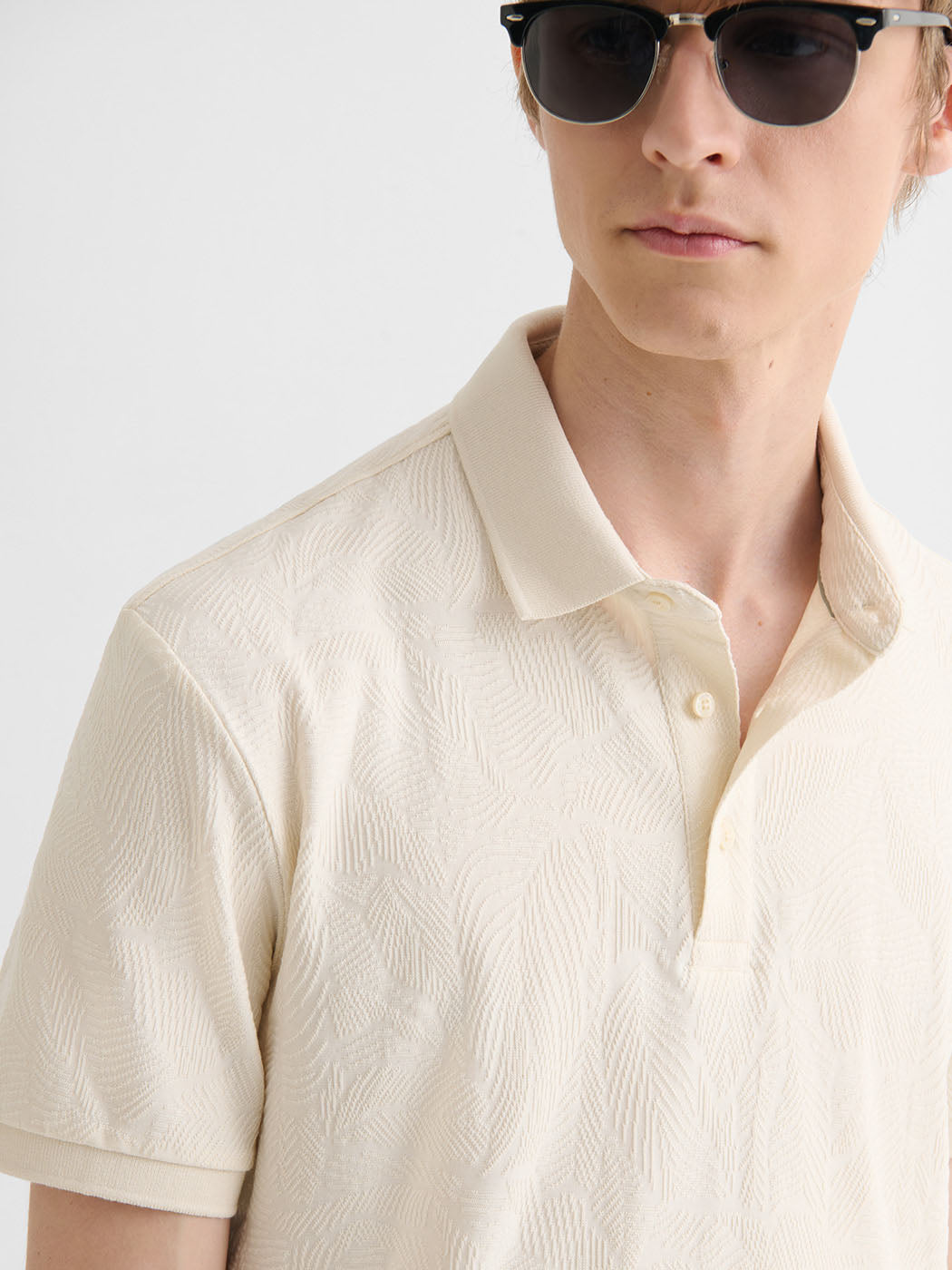 Polo boutonné en jacquard - DEVRED 1902