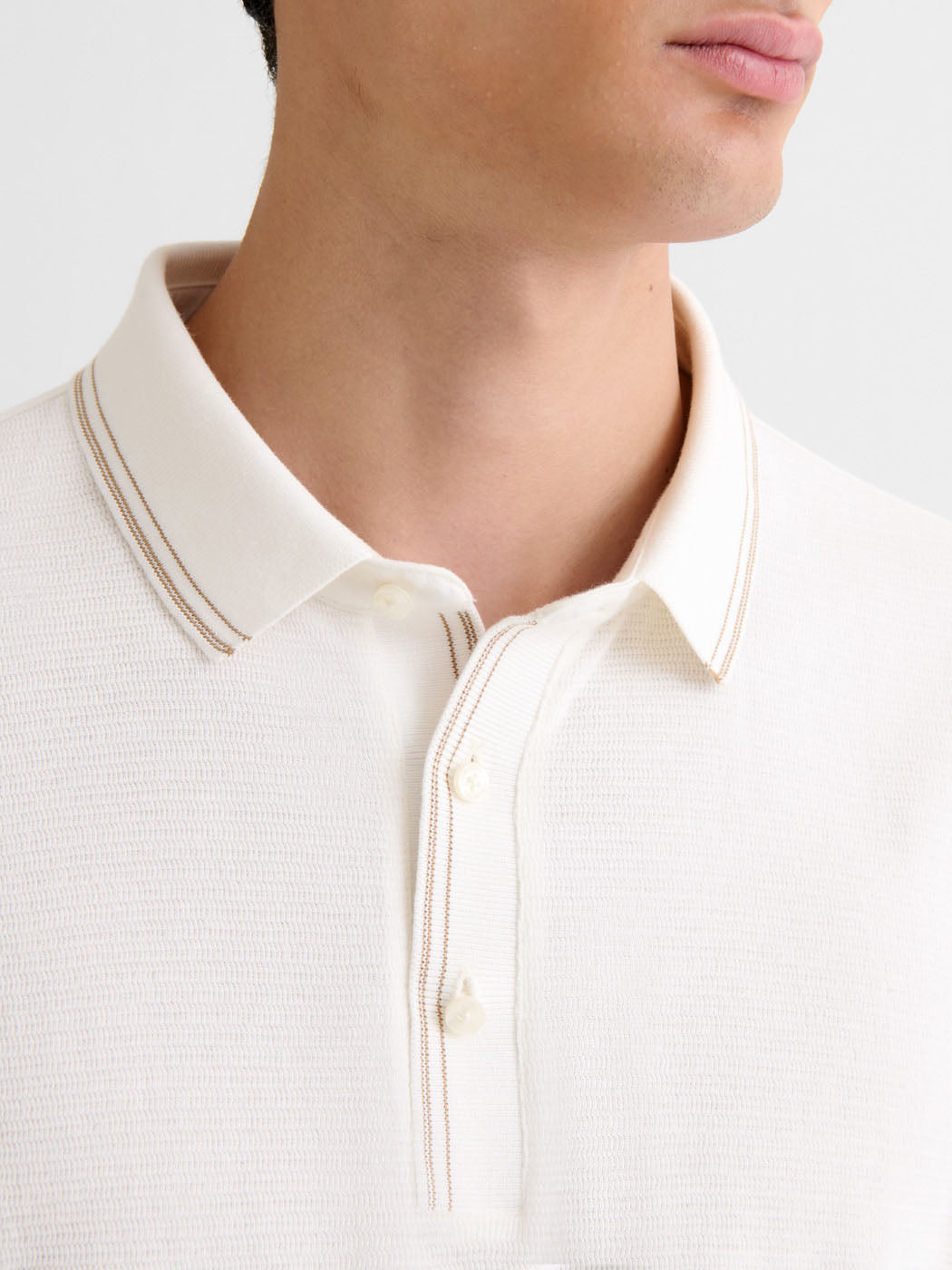 Polo boutonné en jacquard - DEVRED 1902