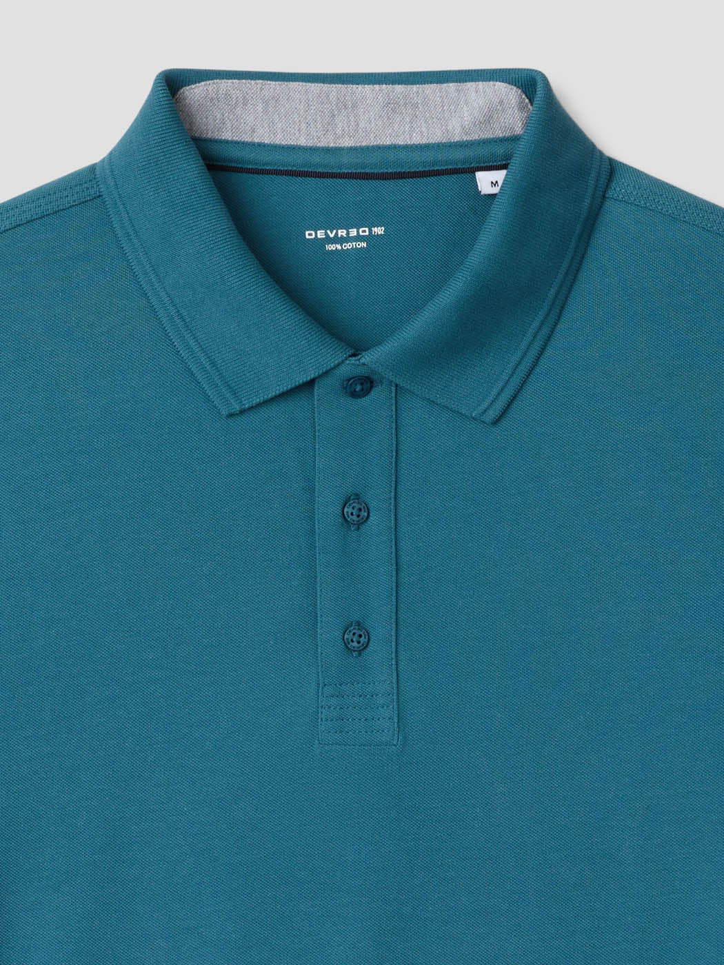 Polo col boutonné en coton