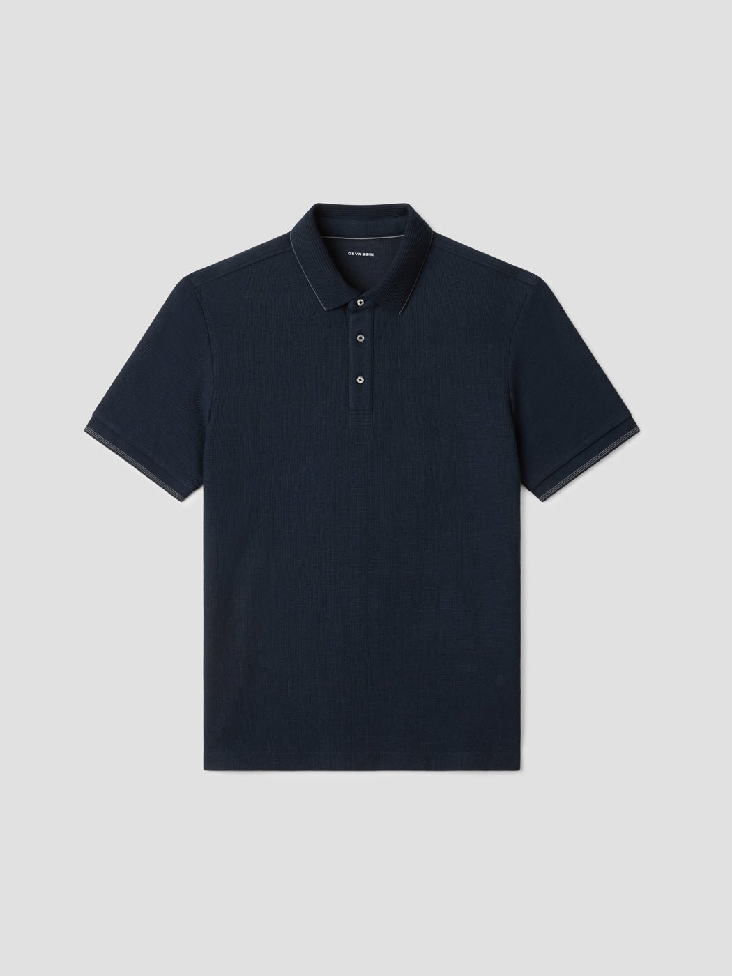 Polo col boutonné gauffré