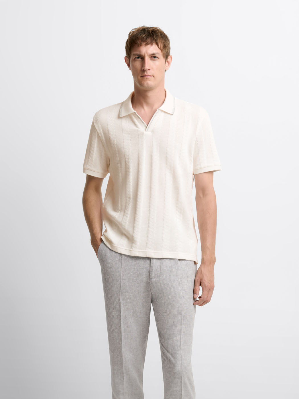 Polo col ouvert en jacquard - DEVRED 1902