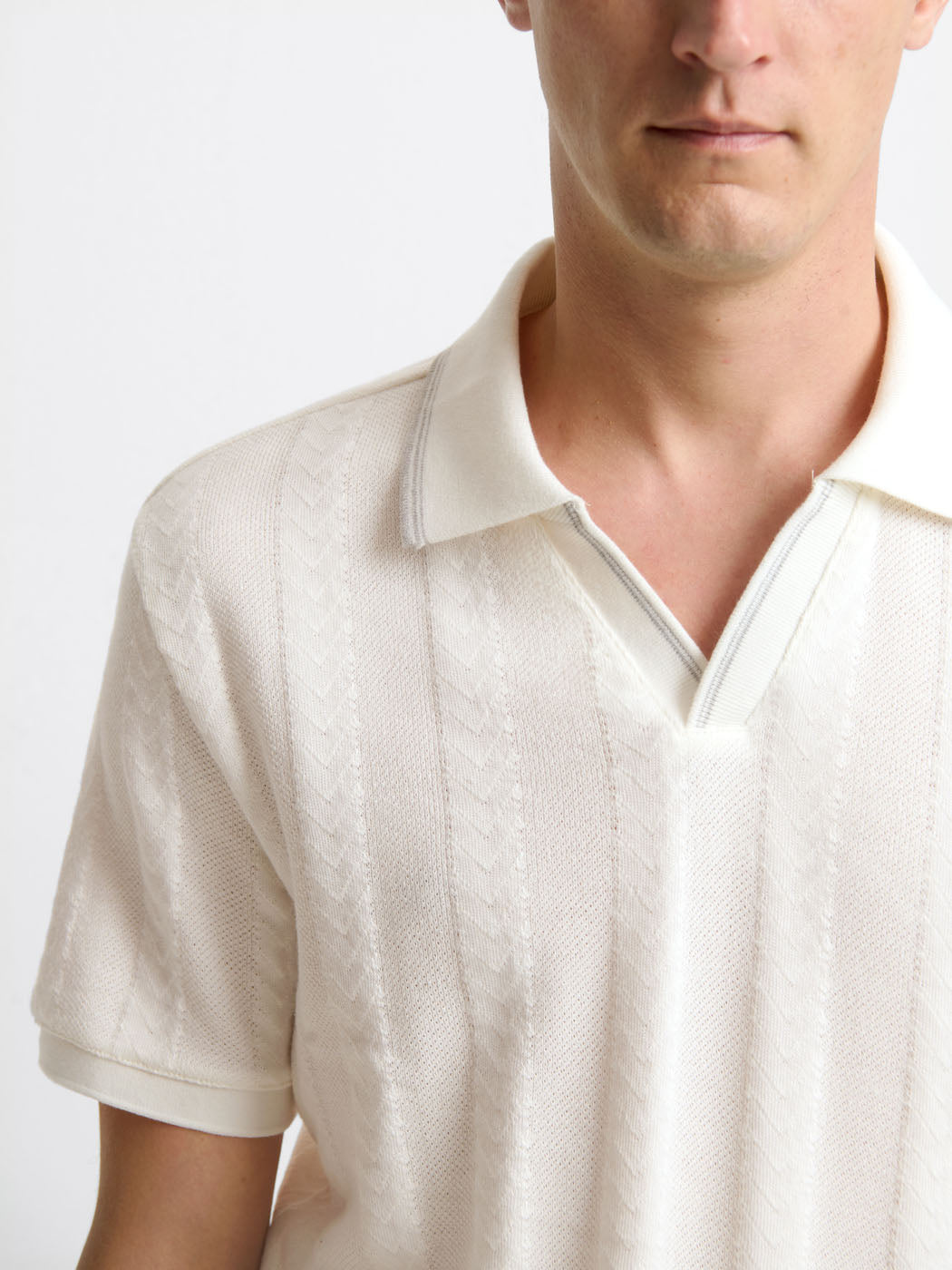 Polo col ouvert en jacquard - DEVRED 1902