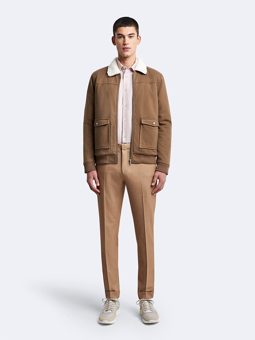 Blouson col sherpa jersey - DEVRED 1902