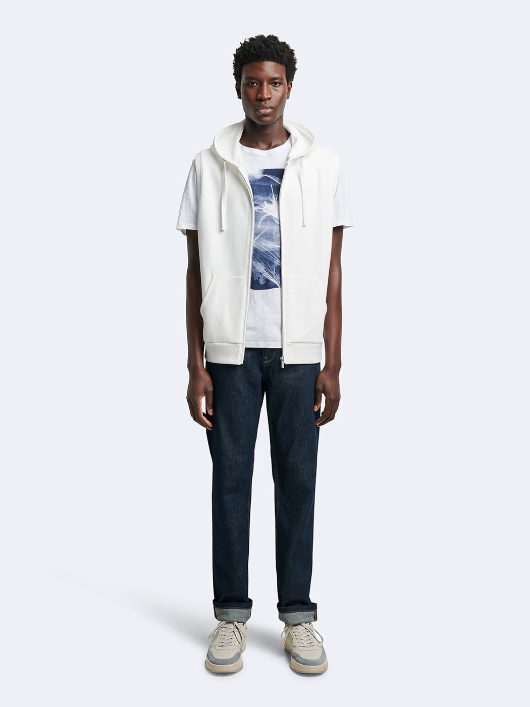 Sweat sans manche à capuche 100% coton - DEVRED 1902