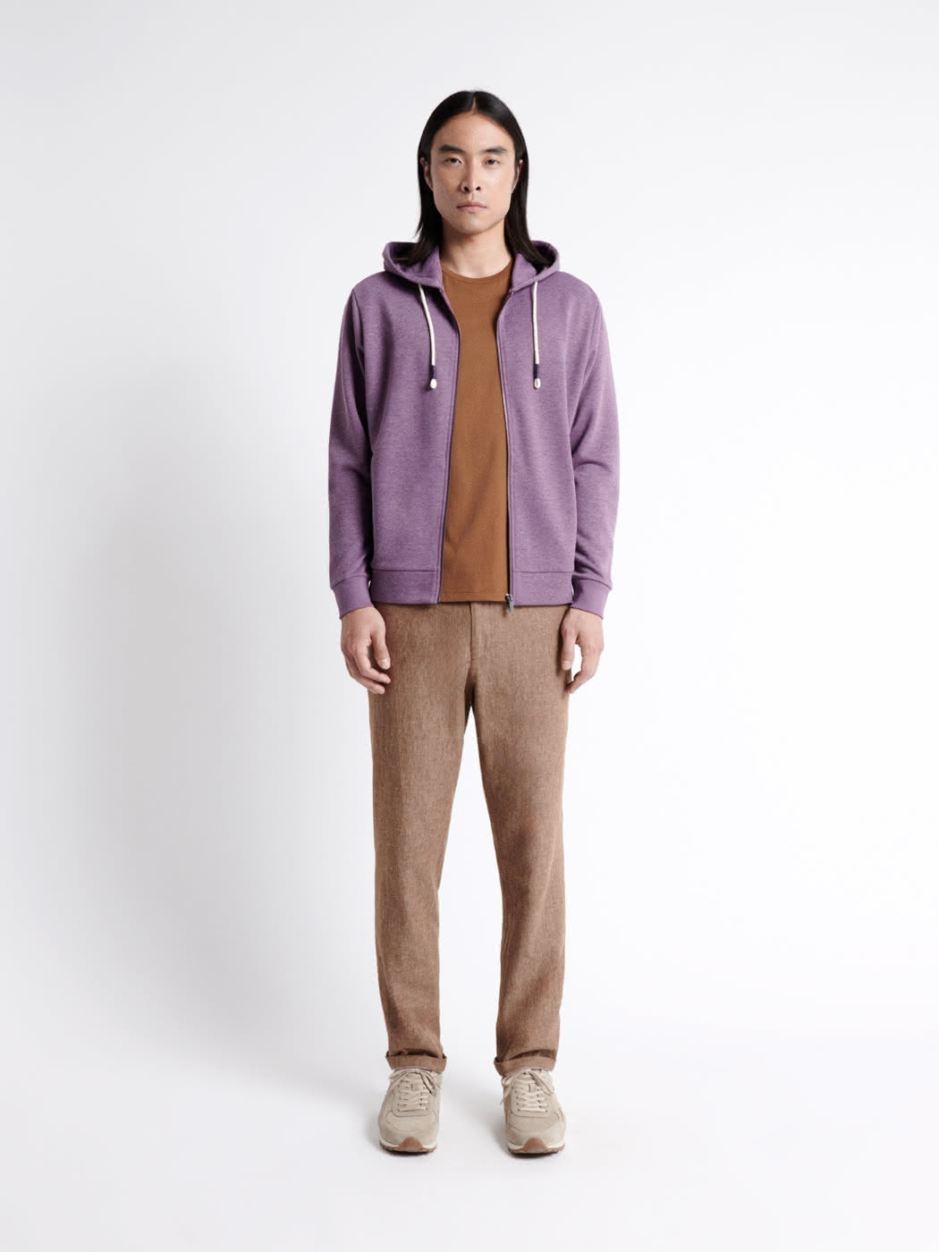 Sweat à capuche faux-uni en coton - DEVRED 1902