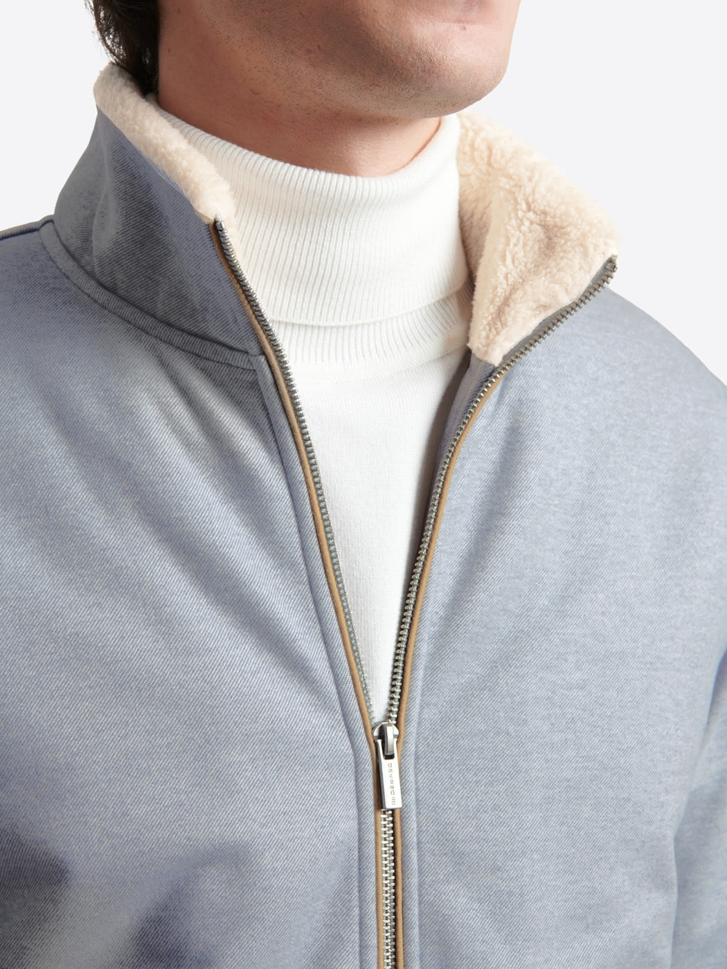 Sweat col sherpa chiné avec poches - DEVRED 1902