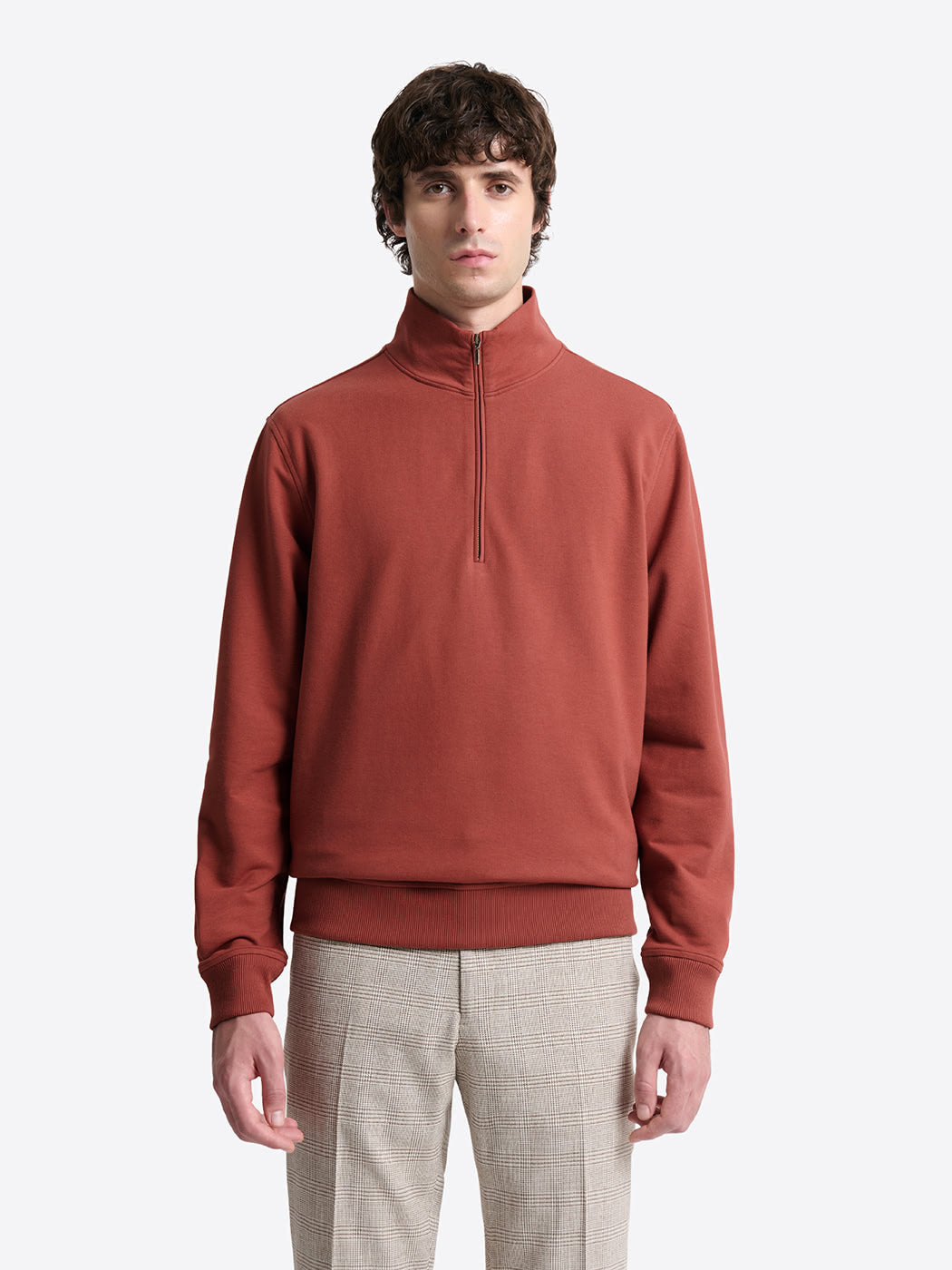 Sweat regular col montant zippé en coton - DEVRED 1902