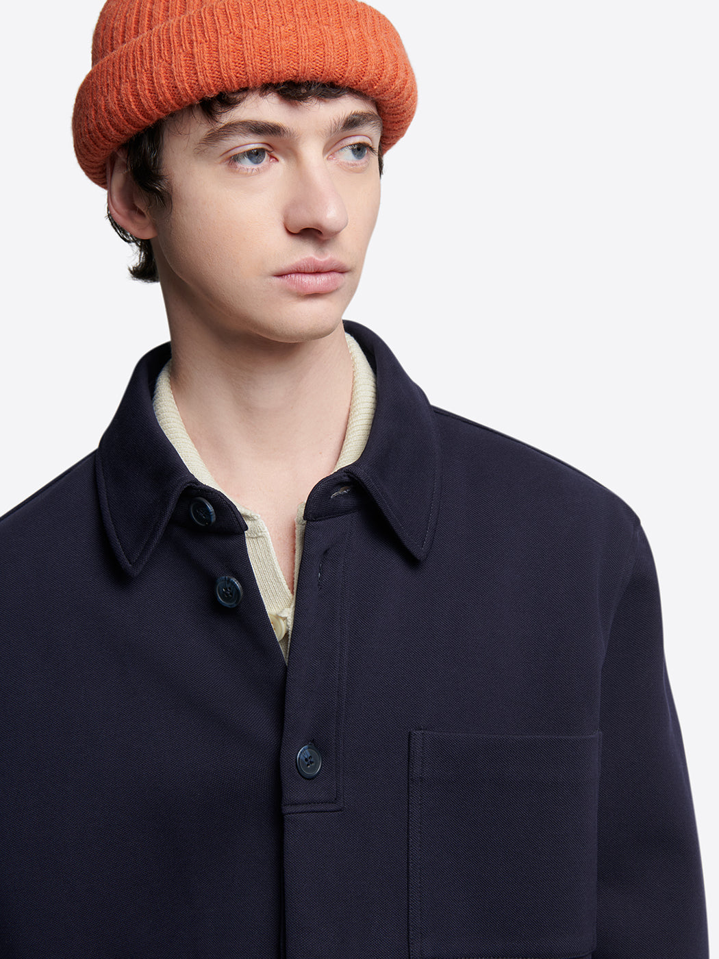 Sweat boutonné col chemise - L'atelier - DEVRED 1902
