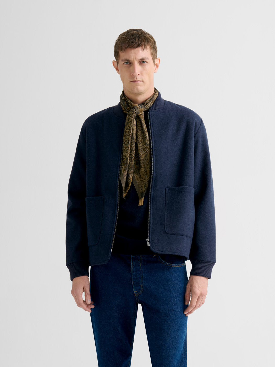 Blouson cardigan col teddy bi-matière - DEVRED 1902