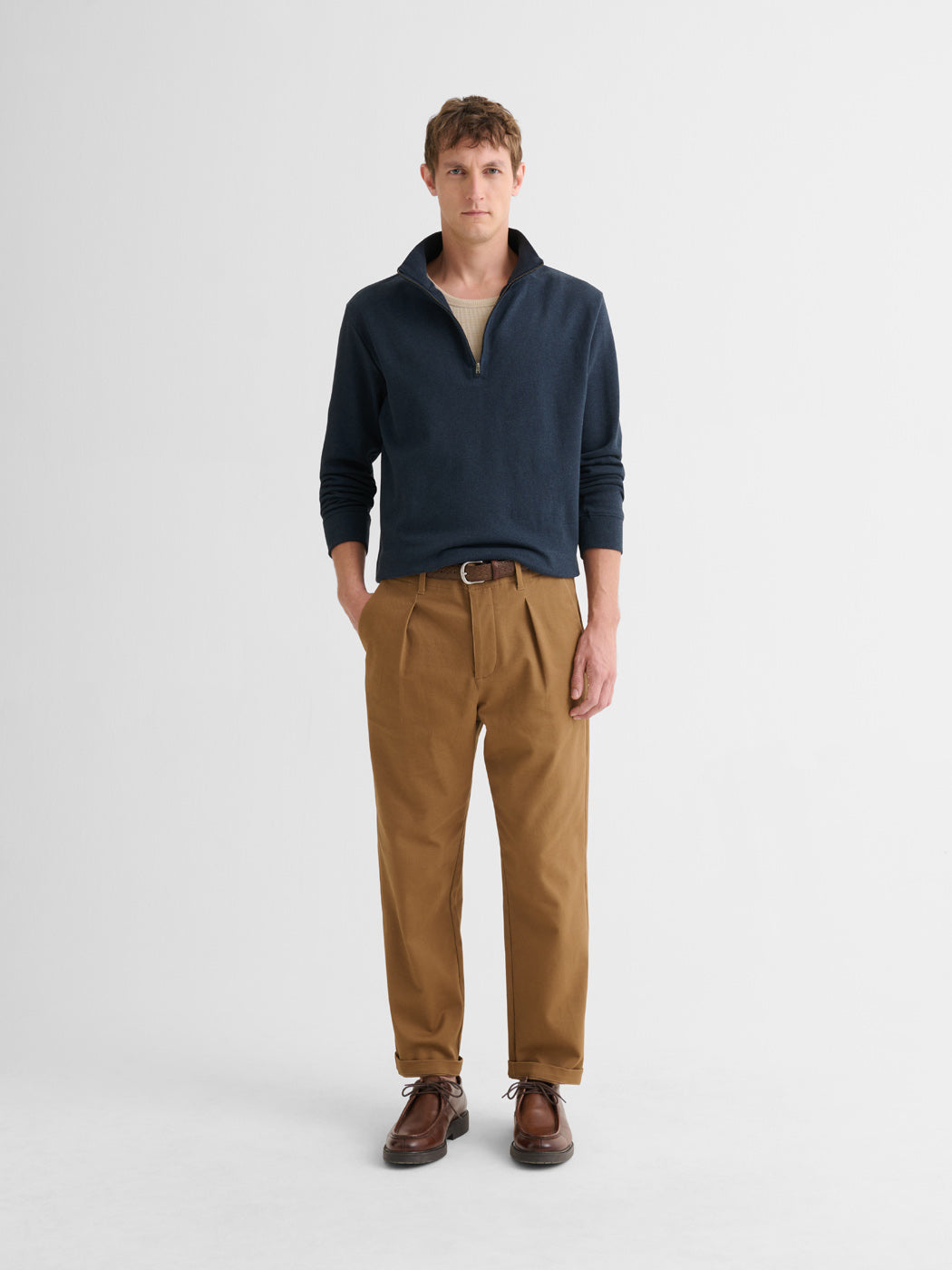Sweat col zippé chiné - DEVRED 1902
