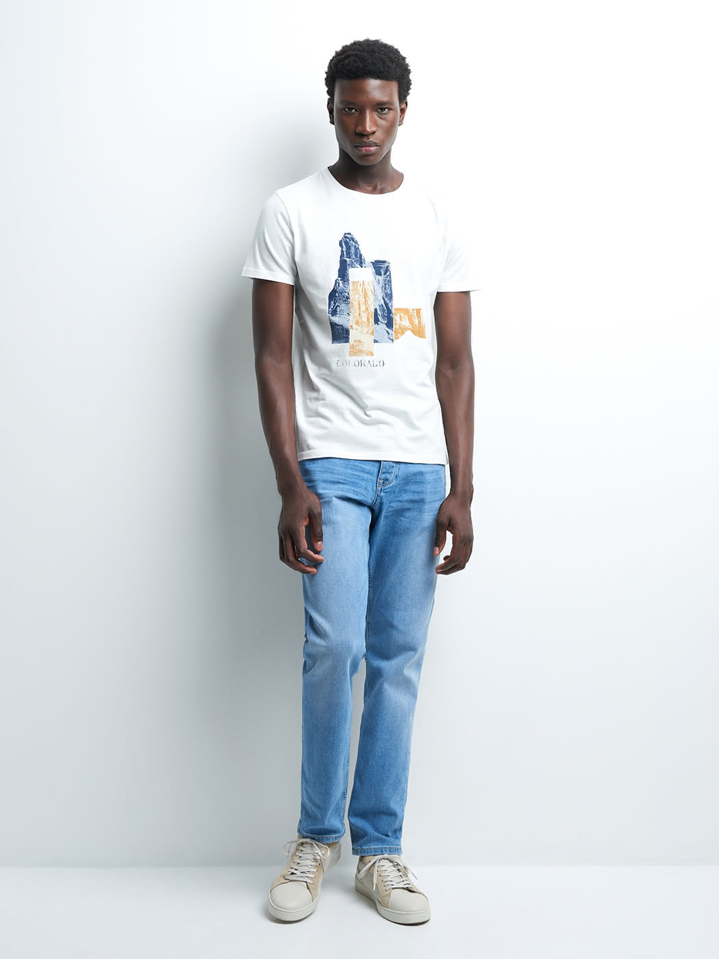Tee-shirt en coton à motif placé devant - DEVRED 1902