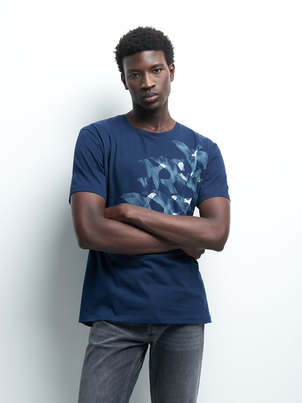 Tee-shirt en coton à motif placé devant - DEVRED 1902