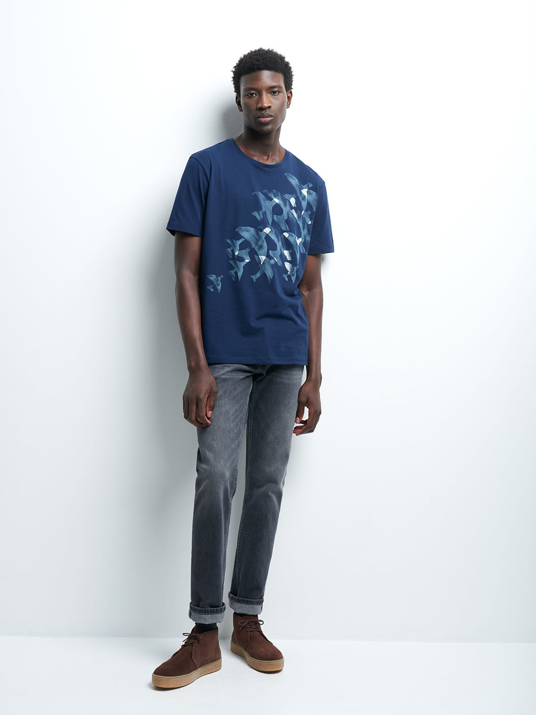 Tee-shirt en coton à motif placé devant - DEVRED 1902