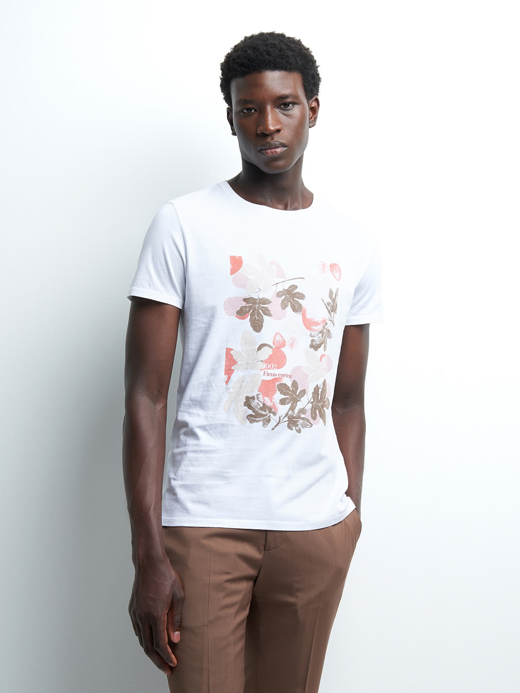 Tee-shirt en coton à motif placé devant - DEVRED 1902