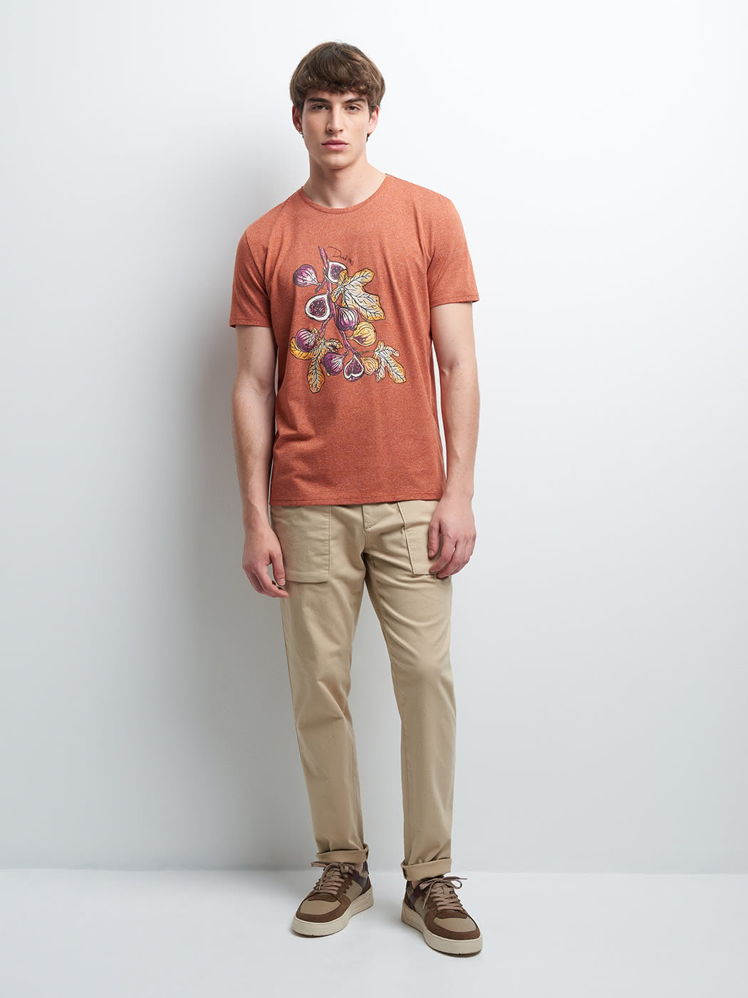 Tee-shirt col rond à motif placé devant - DEVRED 1902