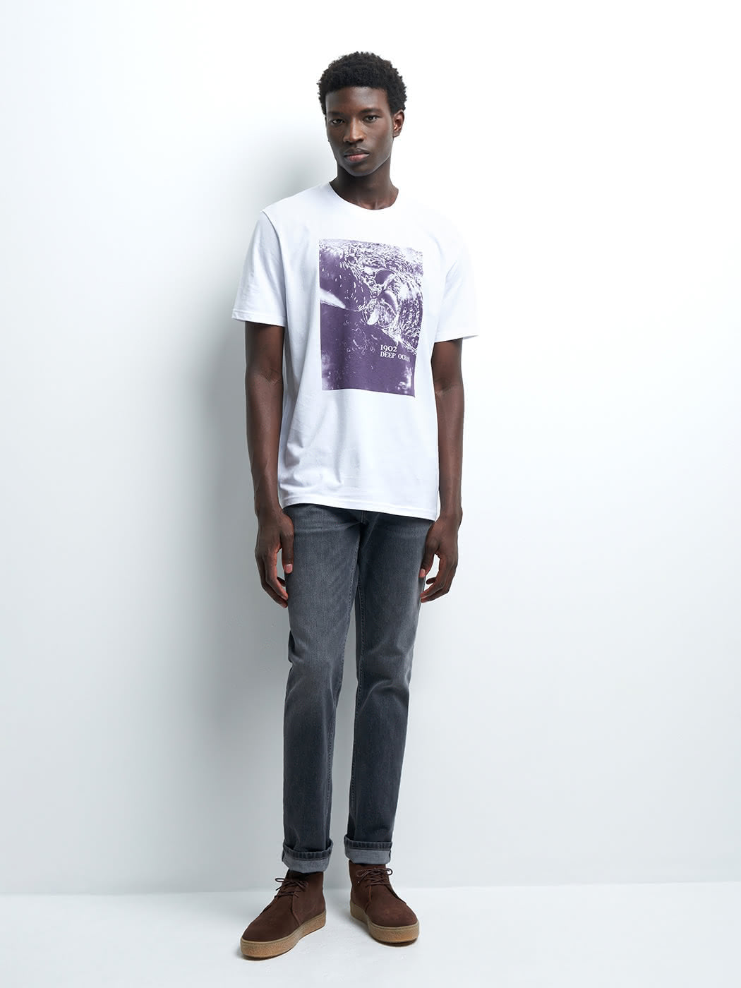 Tee-shirt en coton à motif devant - DEVRED 1902
