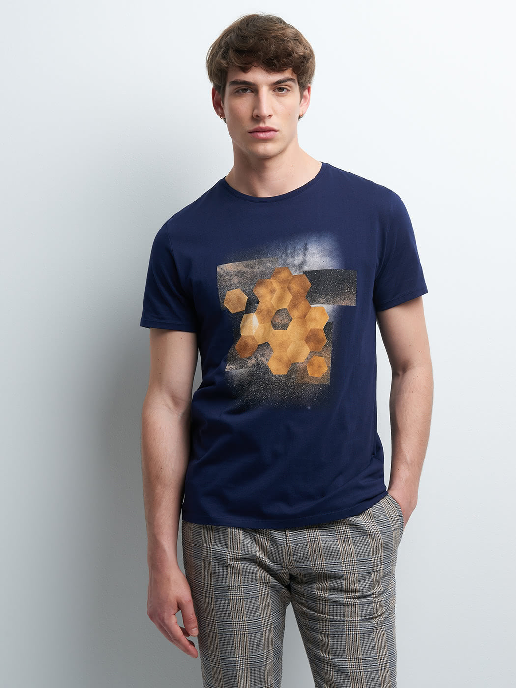Tee-shirt en coton à motif placé devant - DEVRED 1902