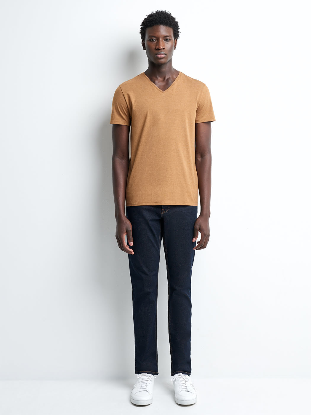 T-shirt col v en coton Supima - DEVRED 1902