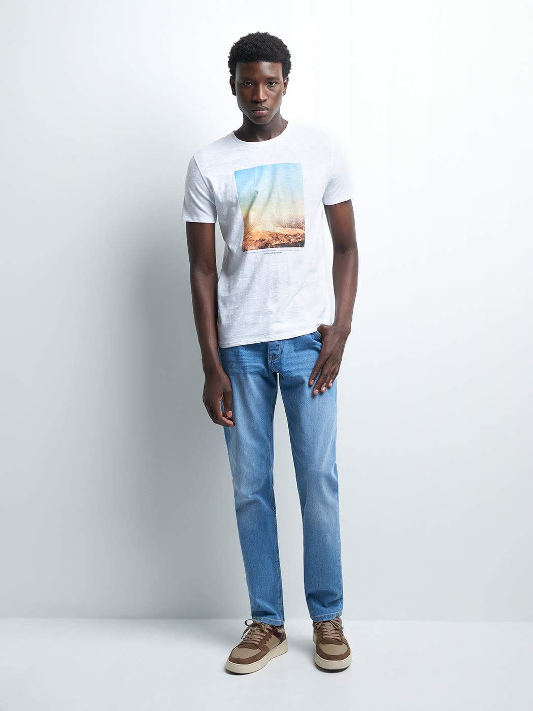Tee-shirt en coton à motif placé devant - DEVRED 1902