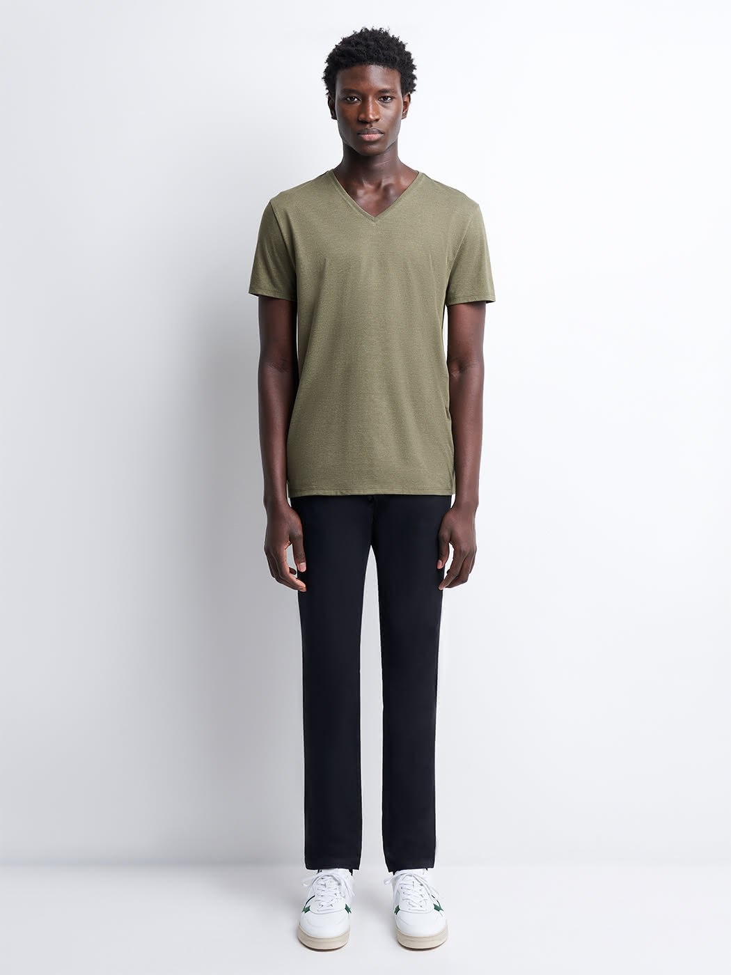 T-shirt col v en coton Supima - DEVRED 1902