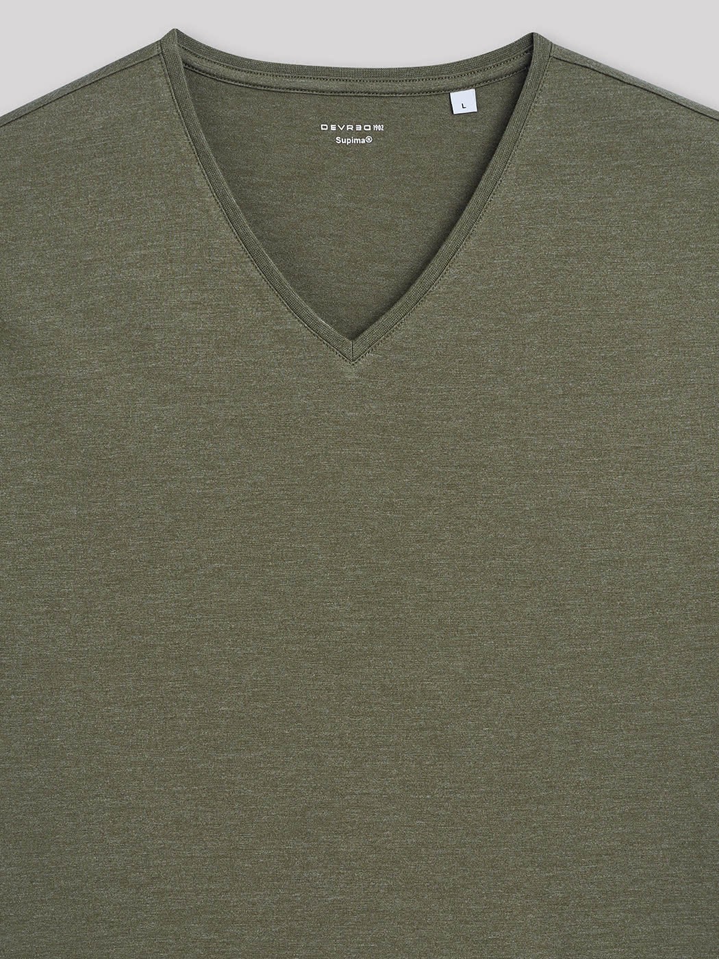 T-shirt col v en coton Supima - DEVRED 1902