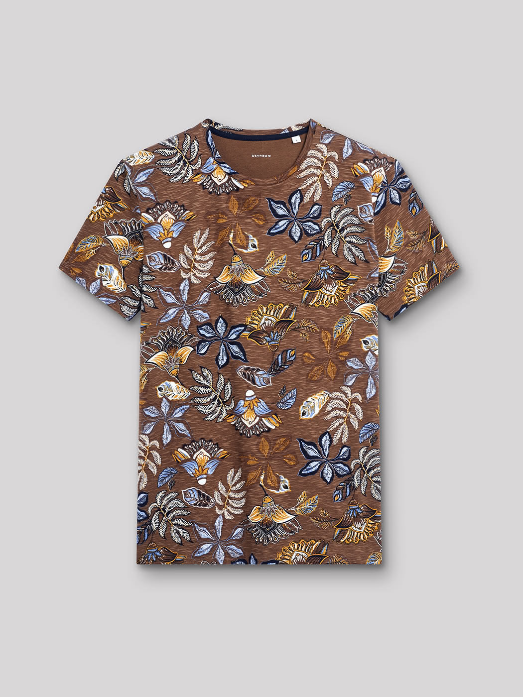 T-shirt col rond en coton fleuri - DEVRED 1902